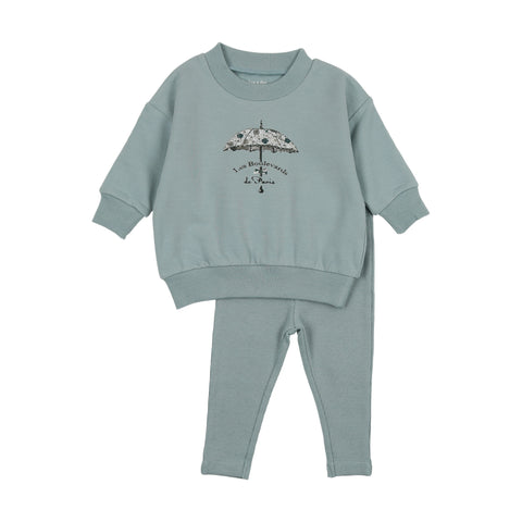 Antique Umbrella Two Piece Blue Stone