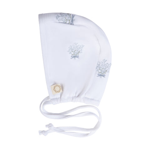Baby's Breath Bonnet White/Light Blue