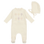 Bee & Dee Hot Air Balloon Print Footie With Bonnet Ivory Boys