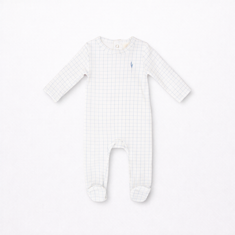Checkered Footie - Starlit Bud