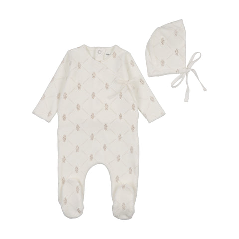 Diamond Cone Footie/Beanie - Chalk White Boys