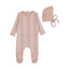 French Linen Antique Pink Footie