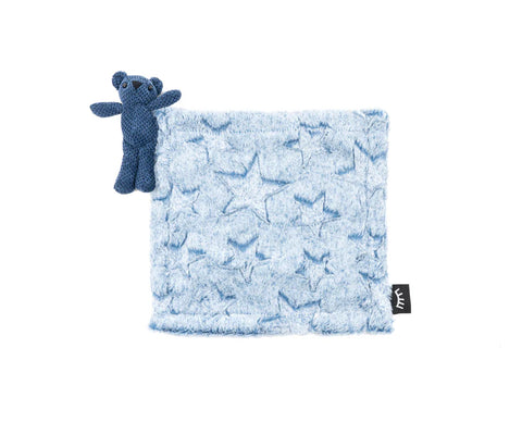 Winx & Blinx Frosted Navy Stars Bear Minky Lovey