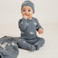 Knit Carousel Stone Grey Footie And Beanie