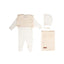 Knit Pointelle Set Cream Melange