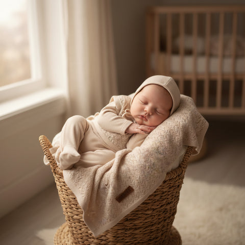 Knit Pointelle Set Peach Melange