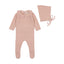 Knit Ditsy Champagne Pink Footie