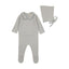 Knit Ditsy London Fog Footie