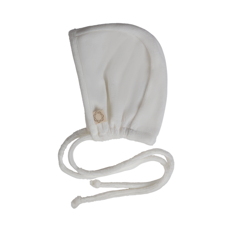 Lace Collar Embroidery Bonnet White/Blue