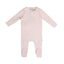Lace Trim Footie Pink