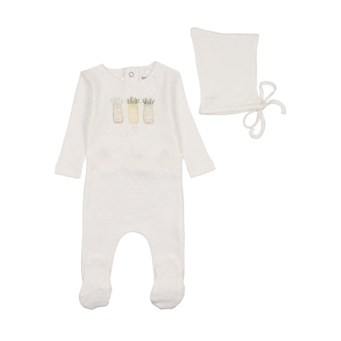 Mason Jars White Boys Footie