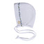 Mock Wrap Embroidery Bonnet White/Light Blue