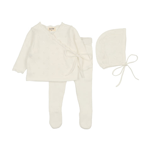 Pointelle Knit Set Ivory