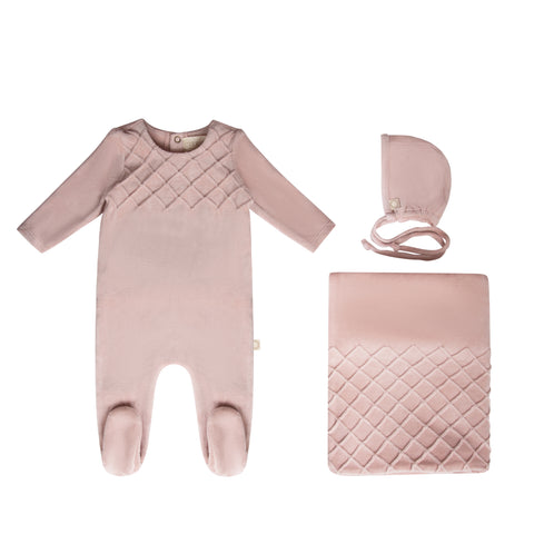 Citrine Honeycomb Smocked Set Mauve