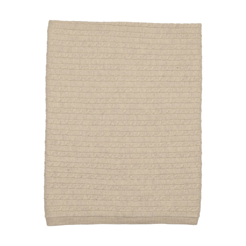 Soft Cable Knit - Oat Blanket