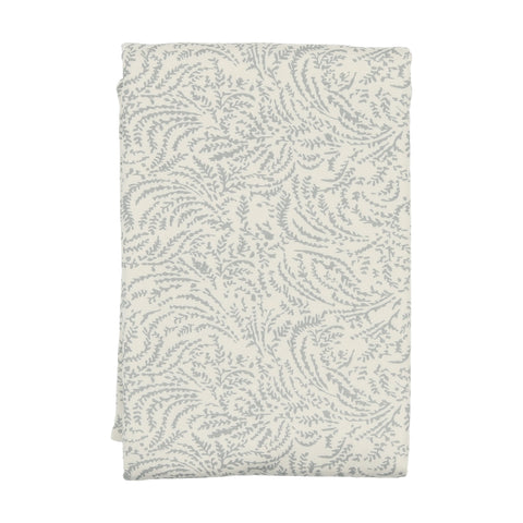Swirly Vines Wrap Misty Blue Blanket