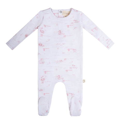 Tea Party Footie Rust Dark