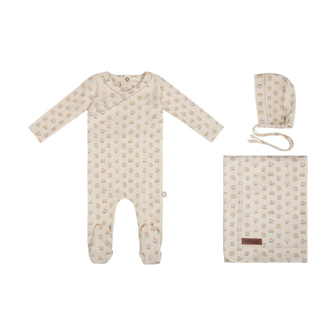 Trellis Floral Set Natural/Pink