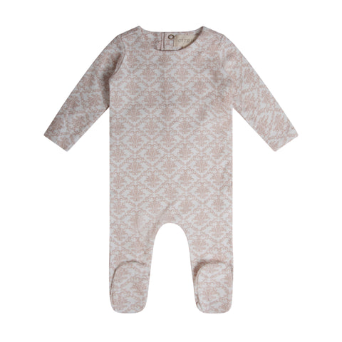 Vintage Ornament Footie Sepia Rose