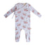 Vintage Floral Bunches Footie Pink/White
