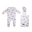 Vintage Floral Bunches Set Pink/White