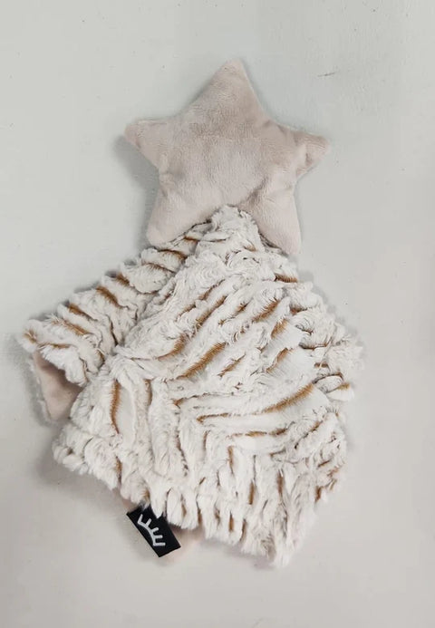 Winx & Blinx Zebra Taupe Star Minky Lovey