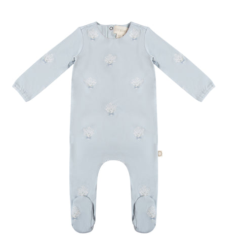 Baby's Breath Footie Cloud Blue