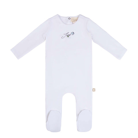 Elegant Tulip Footie Vintage Blue/White