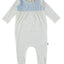 Citrine Smocked Footie White/Blue